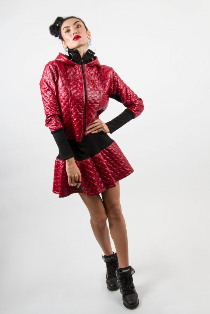 Cyborg jumpsuit with skirt